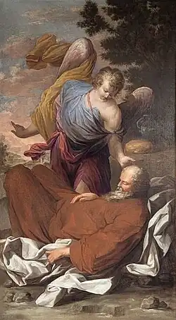 Ferdinand Elle - Le prophète Elie secouru par l'ange