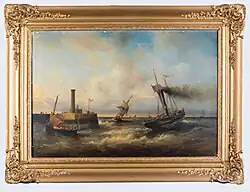 Ferdinand PERROT: Entrée au port par gros temps