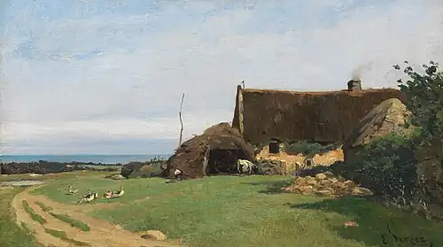 Ferme au bord de la mer