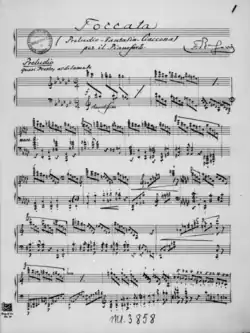 page de partition manuscrite