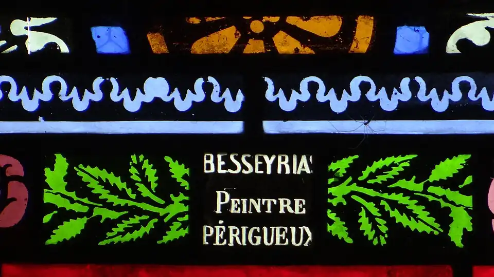 Signature du maître verrier Jean Besseyrias