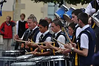 Les tambours du bagad Glazik Kemper