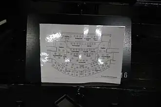 Disposition de l'orchestre dans la fosse à Bayreuth.