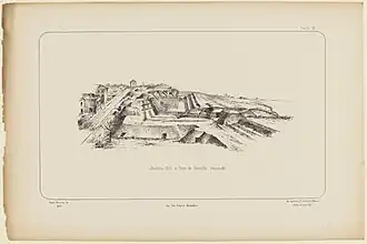 Bastions 70-71 et porte de Versailles en décembre 1870