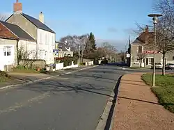 La route départementale 26 en direction d'Urciers en 2012.