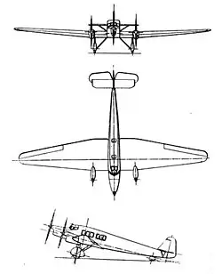 Description de l'image Fiat G.2 3-view L'Aerophile November 1932.jpg.