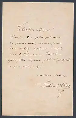 signature de Zdeněk Fibich