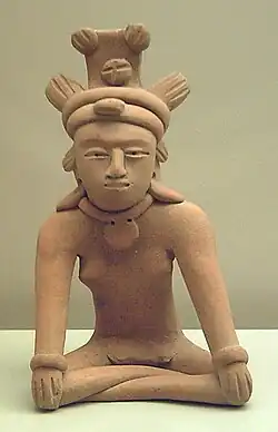 Figure féminine en céramique. Culture d'El Tajín, Mexique, 700-900 ap.JC
