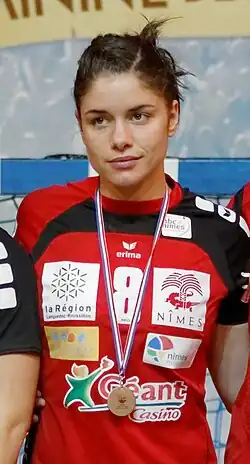 Chloé Bulleux après la finale de la coupe de la Ligue en 2013