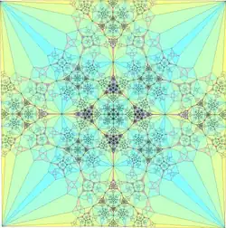 Fractale générée par une finite subdivision rule&nbsp;(en) pour un nœud alterné&nbsp;(en).
