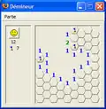 Clone du Démineur fonctionnant sur le navigateur Firefox (version hexagonale).