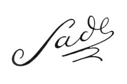 signature de Donatien Alphonse François de Sade