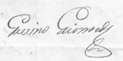 signature de Gabino Gaínza