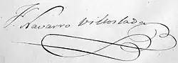 signature de Francisco Navarro Villoslada