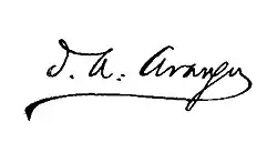 signature de José Agustín Arango
