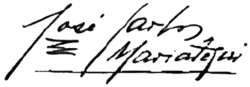 signature de José Carlos Mariátegui