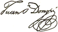 Signature de Juan O'Donojú