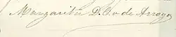 signature de Margarita Diez-Colunje y Pombo
