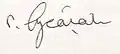 Signature de Pablo de Azcárate