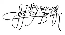 signature de Pedro Arias Dávila