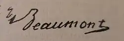 signature de Charles-Édouard de Beaumont