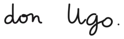 signature d'Ugo De Censi