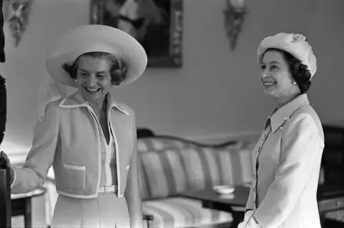 Betty Ford et Élisabeth&nbsp;II
