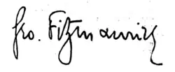 signature de George Fitzmaurice