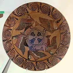 Plaque étrusque à figures noires, 530-520 av. J.-C. (inv. 34600)