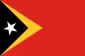 Drapeau de la république démocratique du Timor oriental.