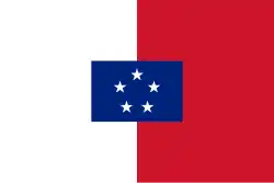 Drapeau de la Commission navale Anglo-Française sur le Vanuatu (1887-1906).