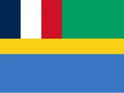 Drapeau de la République gabonaise (1959-1960).