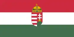 Drapeau du Royaume de Hongrie de 1896 à 1915.