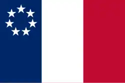 Drapeau de la Louisiane en 1861.
