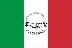 Drapeau des Villes libres de Menton et Roquebrune.