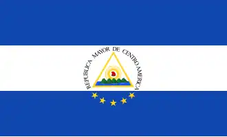 Drapeau de la Grande République d'Amérique Centrale du 15 septembre 1896 au 21 novembre 1898