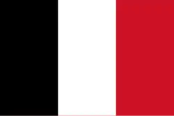 Drapeau tricolore noir, blanc, rouge