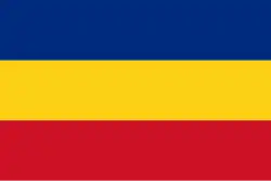 Drapeau des principautés unies de Moldavie et de Valachie de 1859 à 1862.