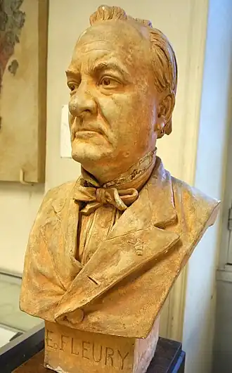 École française du XIXe siècle, Buste d'Édouard Fleury.
