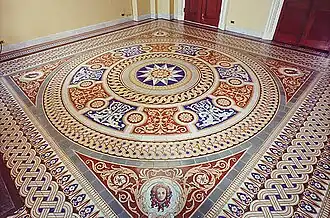 Capitole des États-Unis - Carreaux encaustiqués des ateliers Minton XIXe siècle.