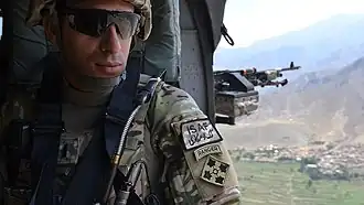 Florent Groberg en hélicoptère.