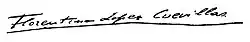 signature de Florentino López Cuevillas