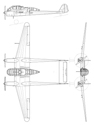 vue en plan de l’avion