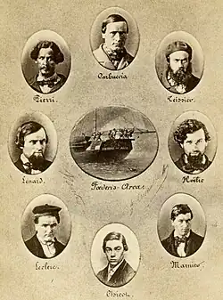 Montage à propos de la mutinerie du Fœderis Arca (vers 1865)