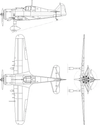 vue en plan de l’avion
