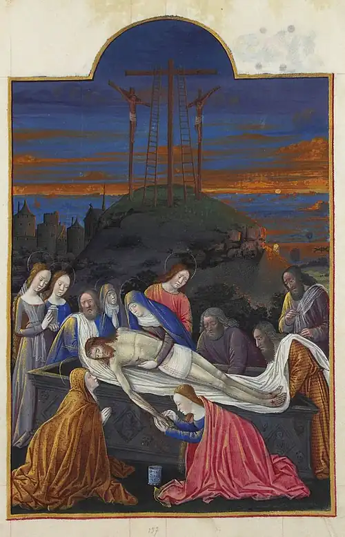 Miniature du folio 157r dans  Les Très Riches Heures du duc de Berry.