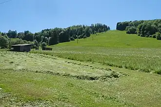 Vue aérienne de la station.