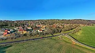 Vue générale du bourg de Fontain.