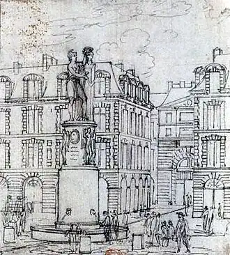 Jacques François Joseph Swebach-Desfontaines, La fontaine Desaix, dessin, Paris, BNF.
