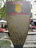 Panneau d'historique de la fontaine des Tanneurs, par la municipalité